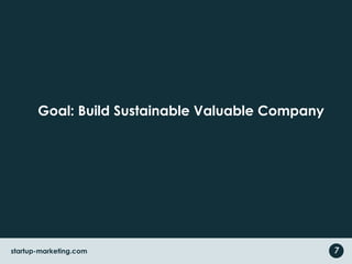 startup-marketing.com
Goal: Build Sustainable Valuable Company
7
 