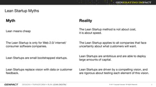 Lean Startup Master Class Deck for Genpact | PDF