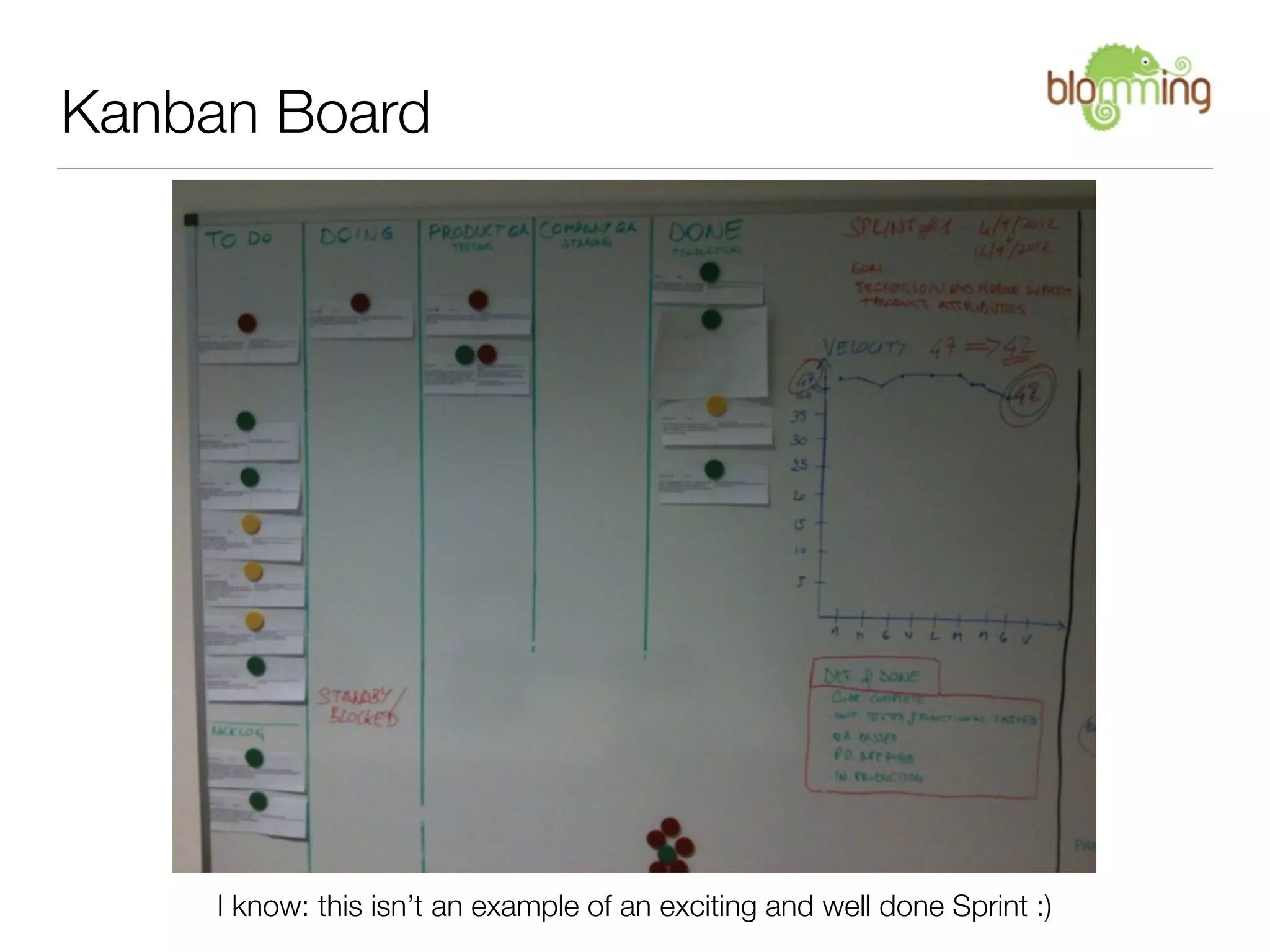 Kanban Board




     I know: this isn’t an example of an exciting and well done Sprint :)
 
