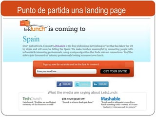 Punto de partida una landing page
 