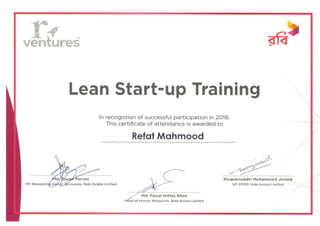 Lean startup training_Robi