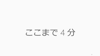 ここまで 4 分
16
 