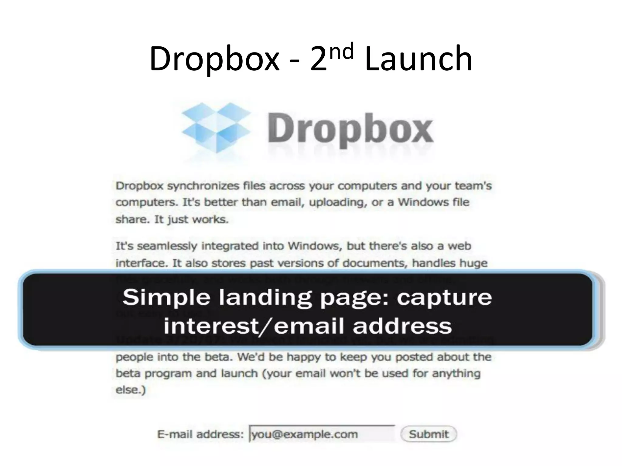 Dropbox - 2nd Launch
 