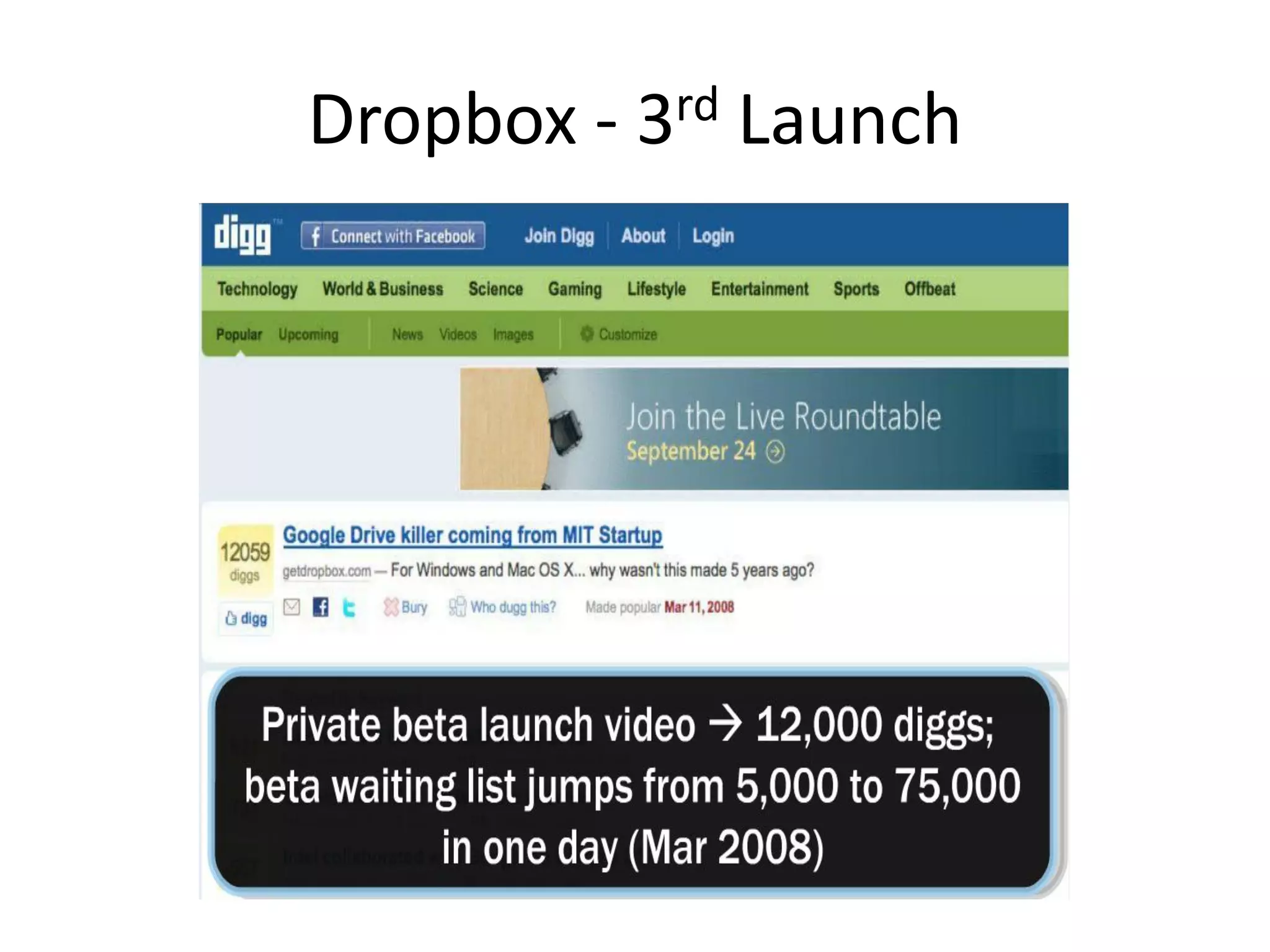 Dropbox - 3rd Launch
 