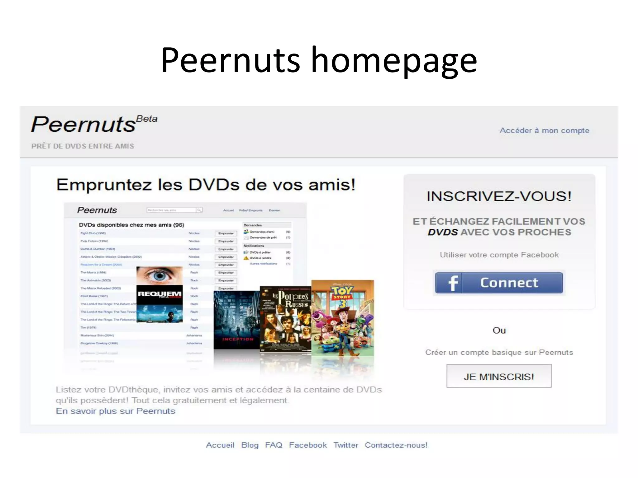 Peernuts homepage
 