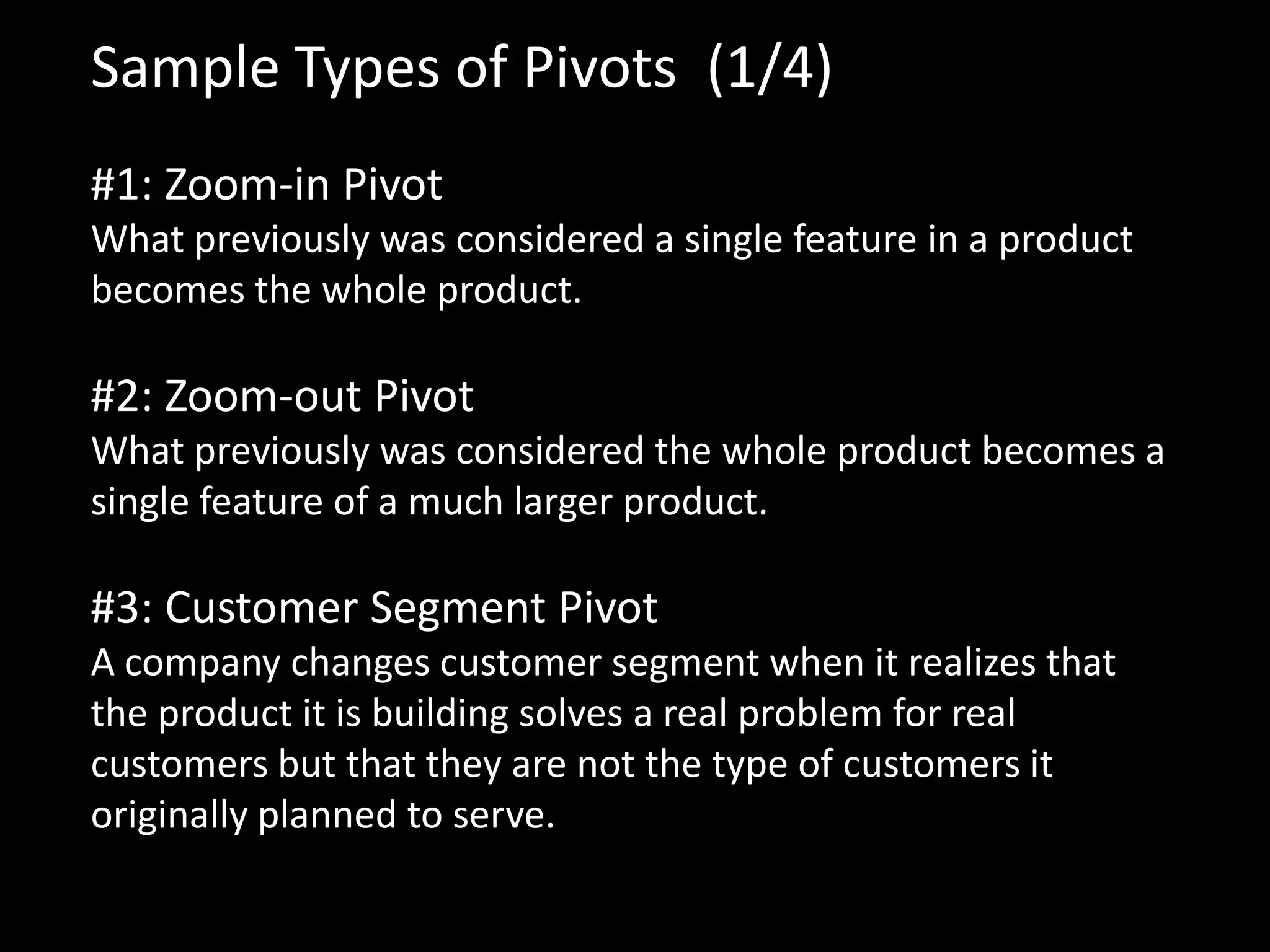 Lean startup what is pivot