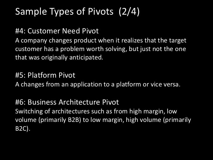 Lean startup what is pivot