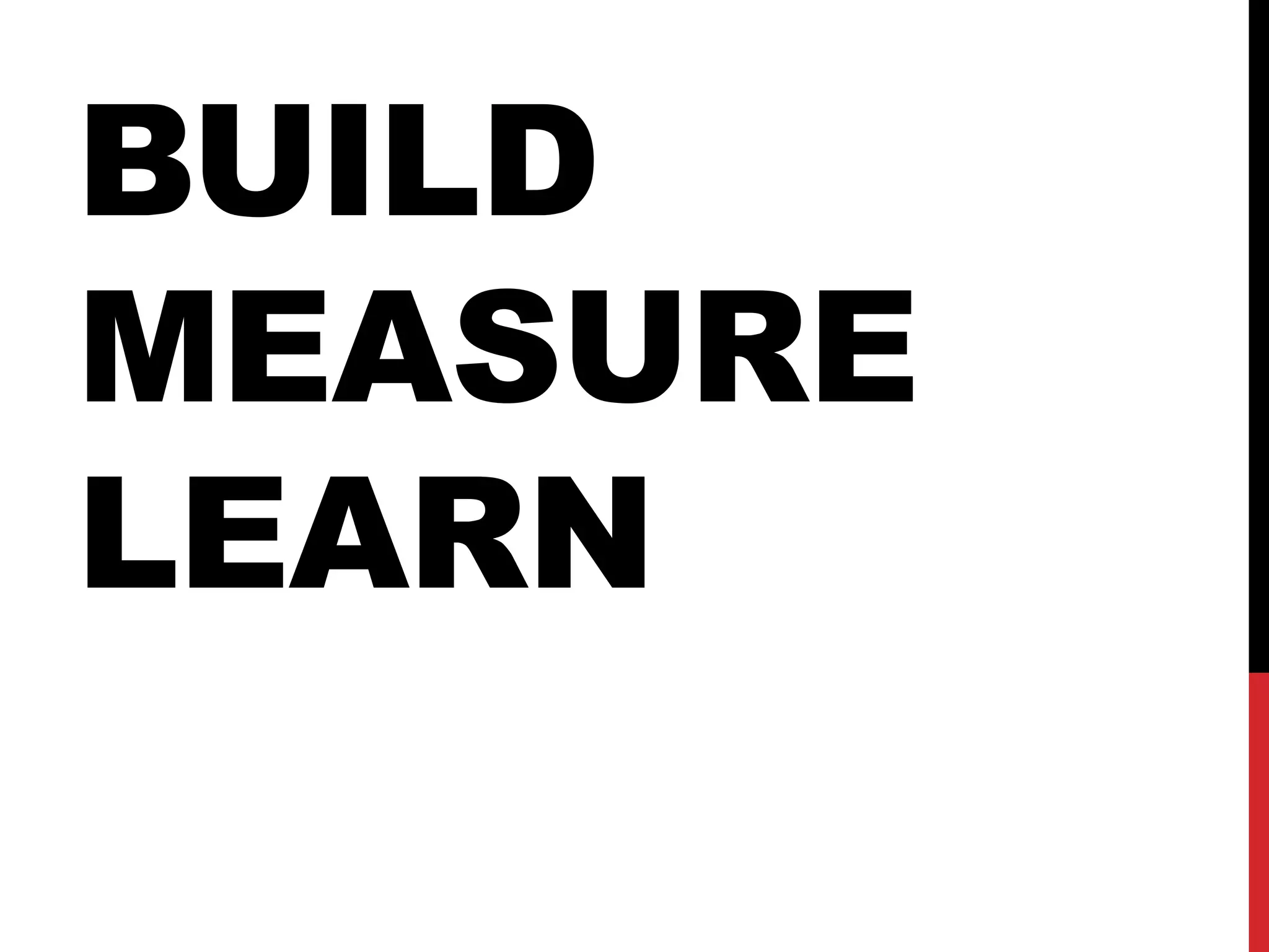 BUILD
MEASURE
LEARN
 