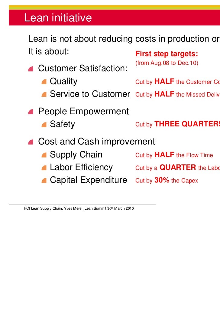 Lean Supply Chain lecture at Lean summit Yves Merel on 30 march 2010
