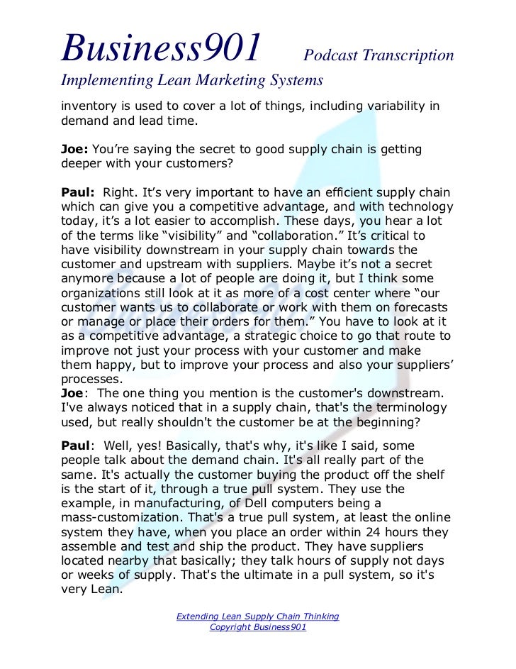 lean supply chain and logistics management writing your own letter of recommendation for graduate school