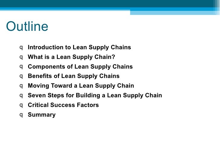 😀 Advantages of lean supply chain management. The Difference Between
