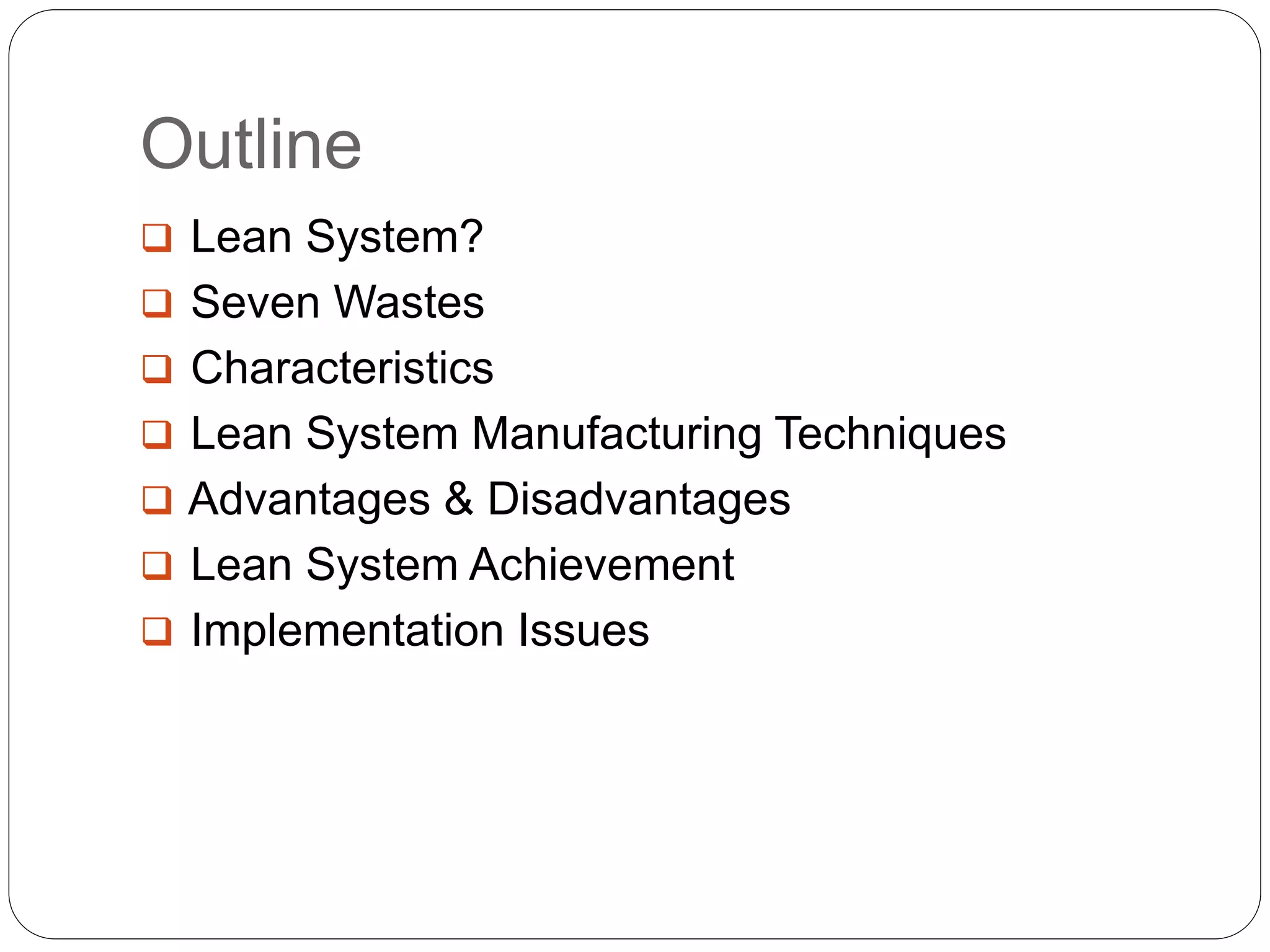 Lean system | PPTX