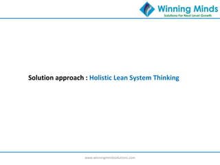 www.winningmindssolutions.com
Solution approach : Holistic Lean System Thinking
 