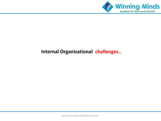www.winningmindssolutions.com
Internal Organizational challenges..
 