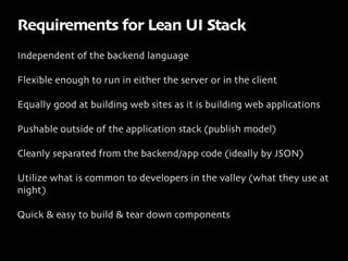 Lean Stack View For Project Loading The Lean Tech Stack | PDF