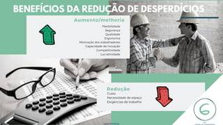 Redução
Custo
Necessidade de espaço
Exigências de trabalho
BENEFÍCIOS DA REDUÇÃO DE DESPERDÍCIOS
Flexibilidade
Segurança
Qualidade
Ergonomia
Motivação dos trabalhadores
Capacidade de inovação
Competitividade
Lucratividade
Aumento/melhoria
Lean Thinking
12
 