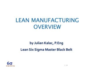 | | 1
by Julian Kalac, P.Eng
Lean Six Sigma Master Black Belt
 