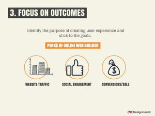 3. Focus on outcomes
PERKS OF ONLINE WEB BUILDER