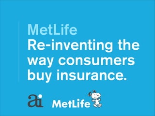 MetLife
Re-inventing the  
way consumers  
buy insurance.

 