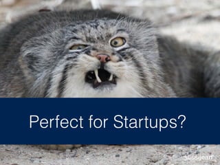 Perfect for Startups?
@lissijean
 