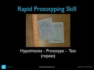 Rapid Prototyping Skill




Hypothesize - Prototype - Test
          (repeat)

          http://pathﬁndersoftware.com   Co...