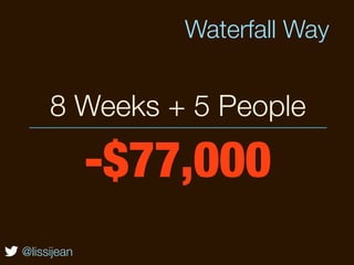 Waterfall Way


     8 Weeks + 5 People

             -$77,000
@lissijean
 