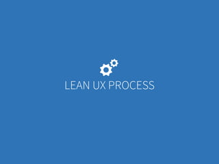 Marco Calzolari / Agile Reloaded / 2015
LEAN UX PROCESS
 