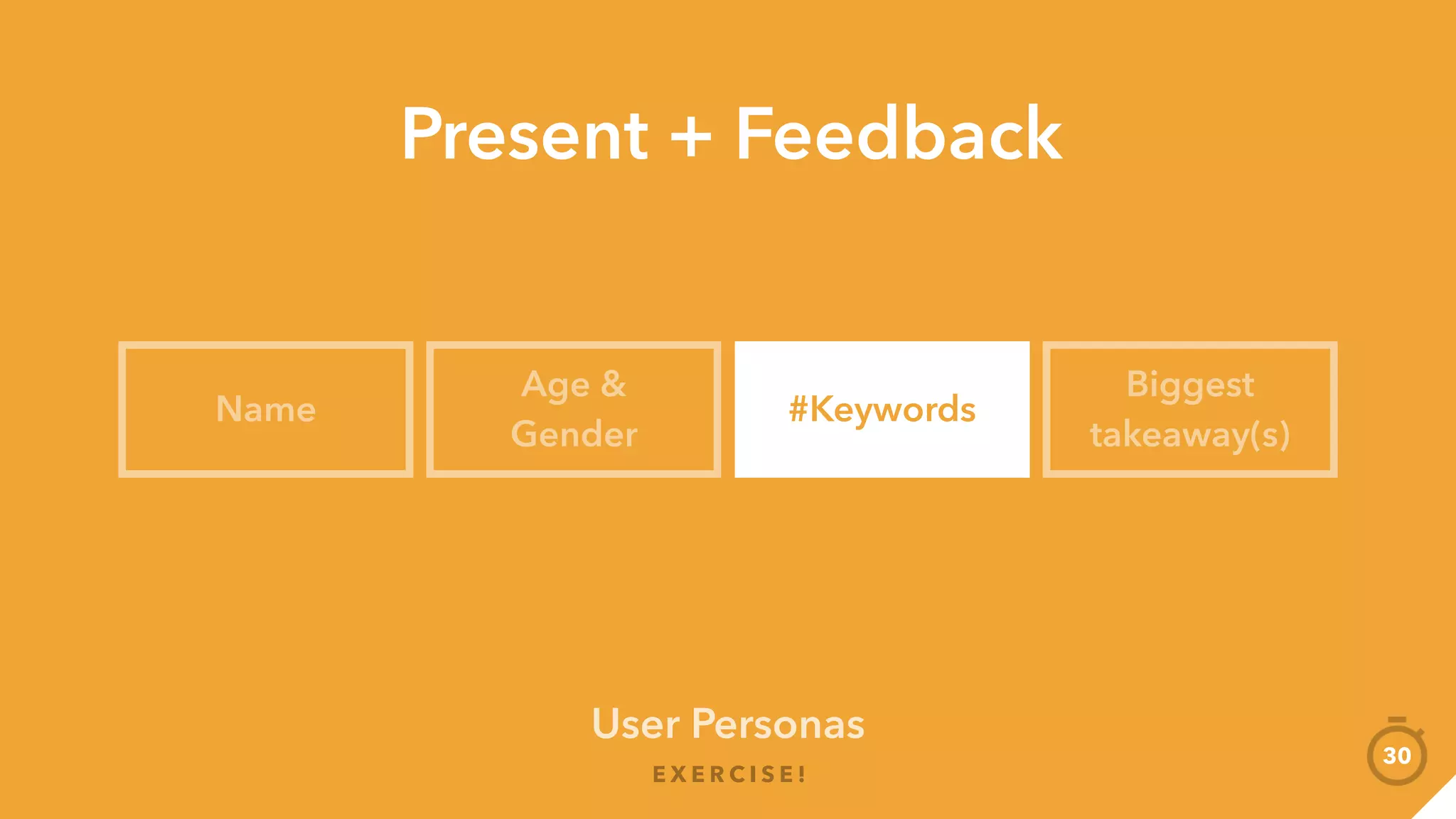 E X E R C I S E !
45
Let’s try:
User Experience Mapping
 