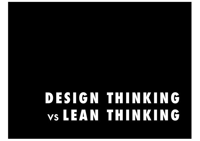 lean vs design thinking