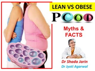Myths &
FACTS
Dr Shada Jarin
Dr Jyoti Agarwal
LEAN VS OBESE
 