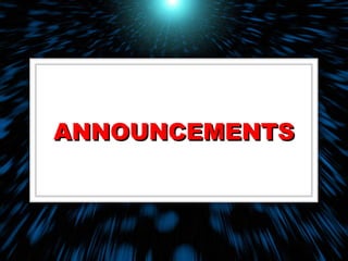 ANNOUNCEMENTS 