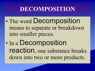 Decomposition Breakdown leapamintuan-typesofchemicalreaction-161219053936.ppt