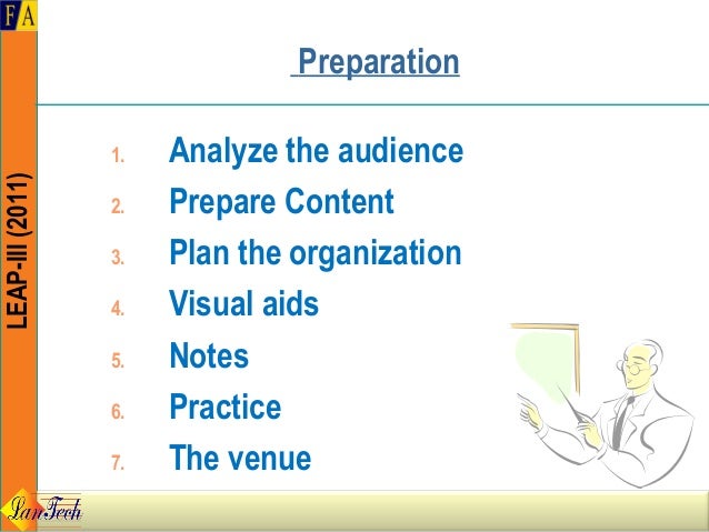 prepare for presentation