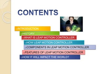 Leap motion controller | PPTX