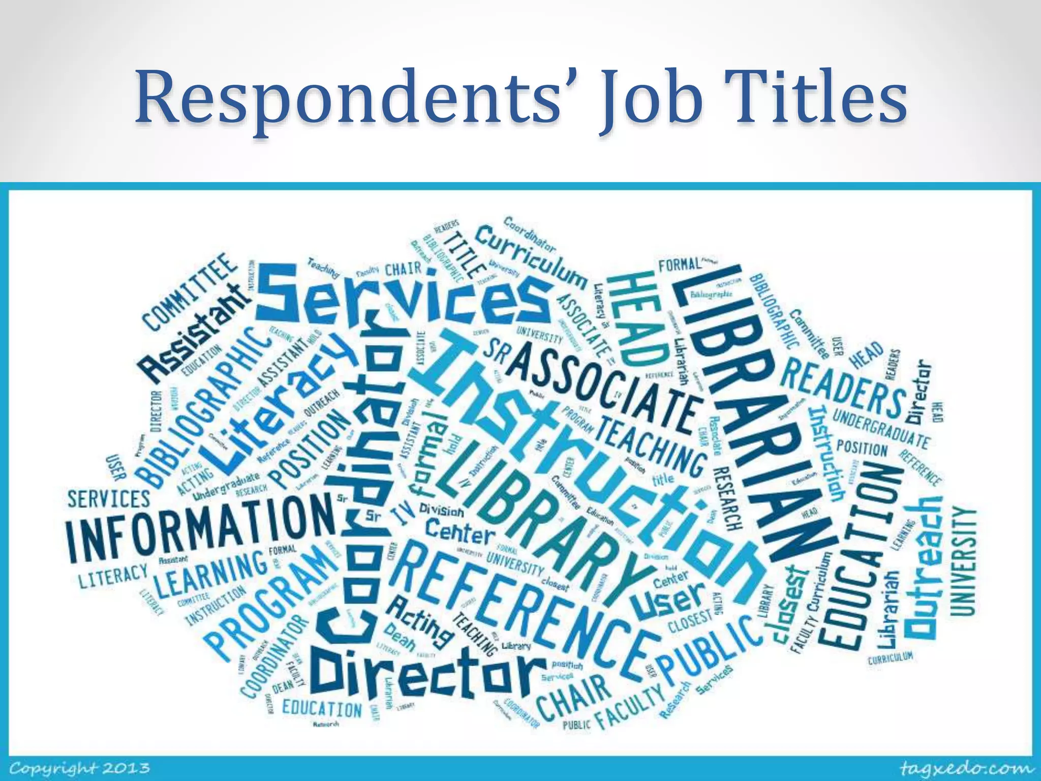 Respondents’ Job Titles
 