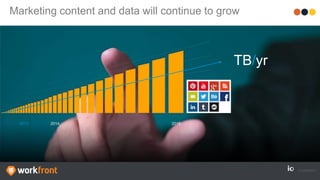 Marketing content and data will continue to grow
TB/yr
2013 2014 2018
 
