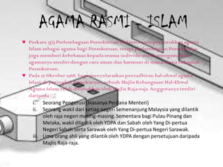 Peruntukan Asas Dalam Perlembagaan Malaysia