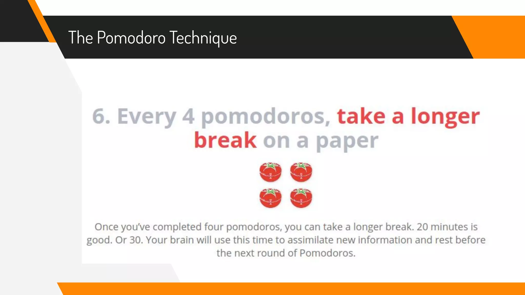 The Pomodoro Technique
 