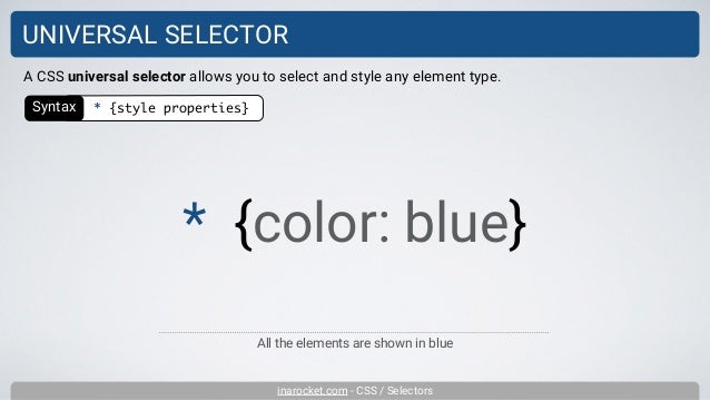 Know Your Basic Types CSS Selector | WMI - https://image.slidesharecdn.com/learn-css3-selectors-160615004050/95/learn-css3-selectors-6-638.jpg?cb=1473332802