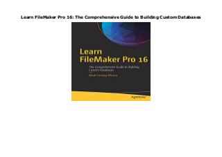 learn filemaker pro 16
