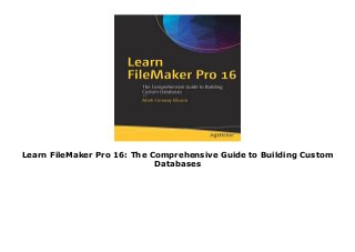learn filemaker pro 16