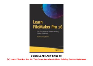 learn filemaker pro 16