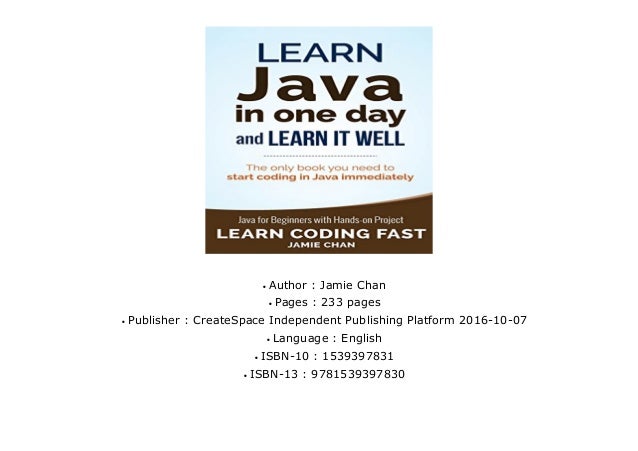 Learn java in one day and learn it well - polizod