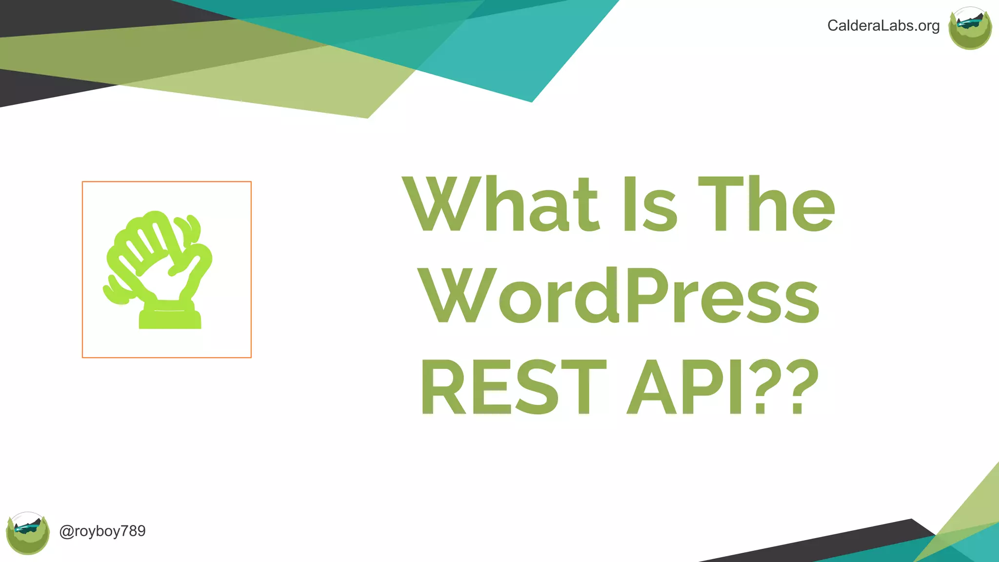 @royboy789
CalderaLabs.org
What Is The
WordPress
REST API??
 
