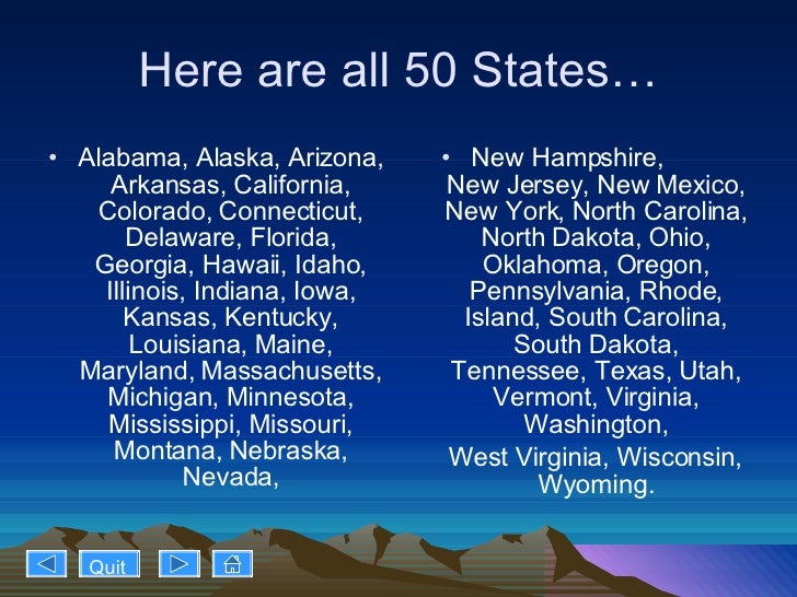 Learn the 50 states 