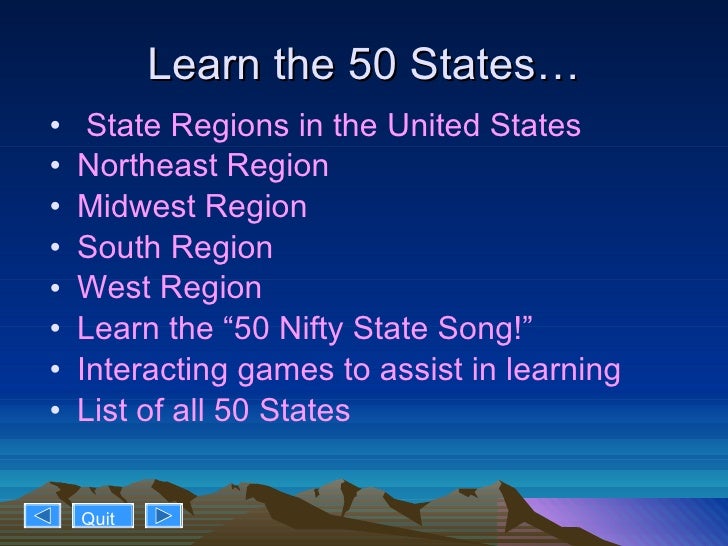 Learn The 50 States Learn The 50 States