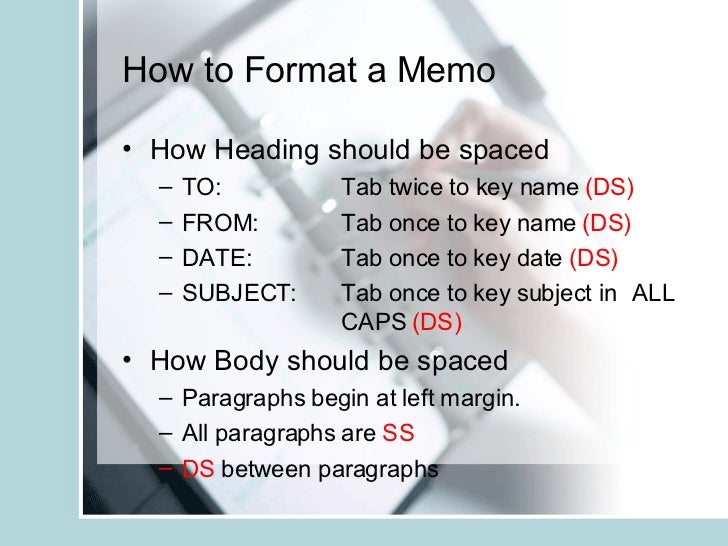 format memos