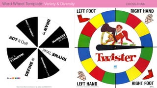 https://www.ﬂickr.com/photos/x-ray_delta_one/5859223274
Word Wheel Template: Variety & Diversity CROSS-TRAIN
 