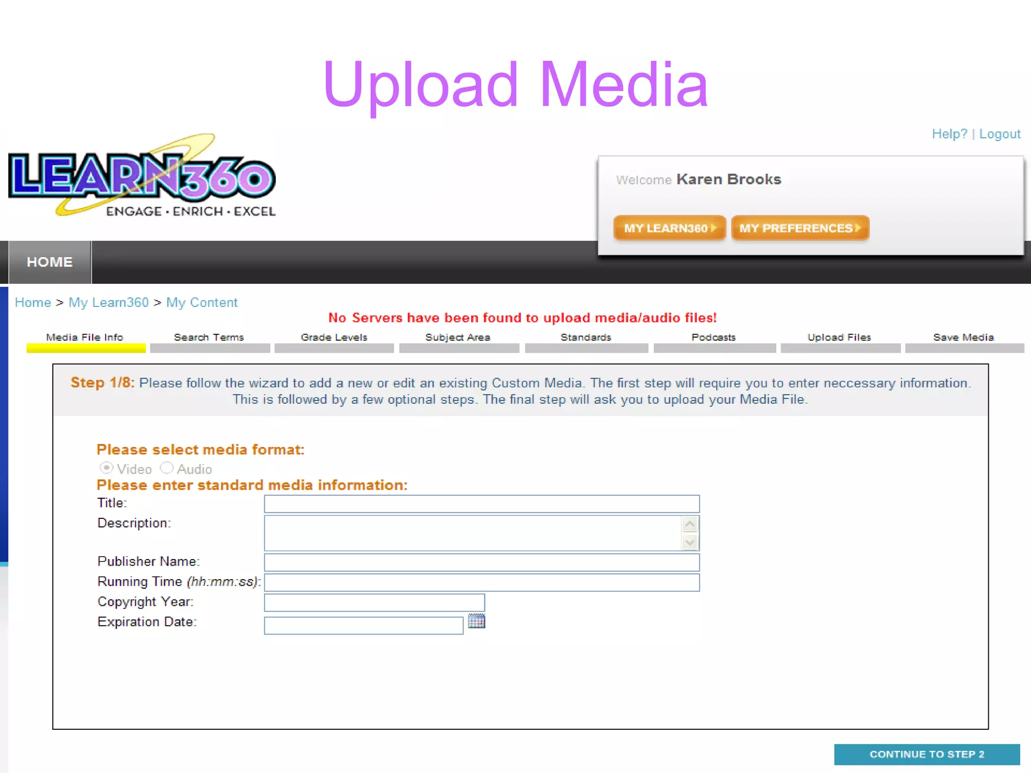 Upload Media 