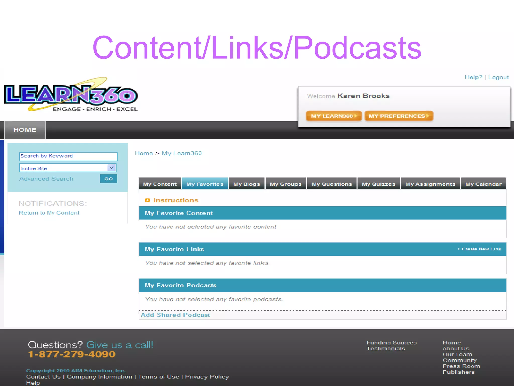 Content/Links/Podcasts 